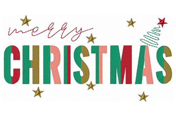Evaluating Merry Christmas with Tree and Stars for Etsy