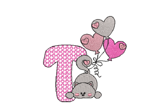 Reviewing Letter T Cat Sketch for Small Business Merch