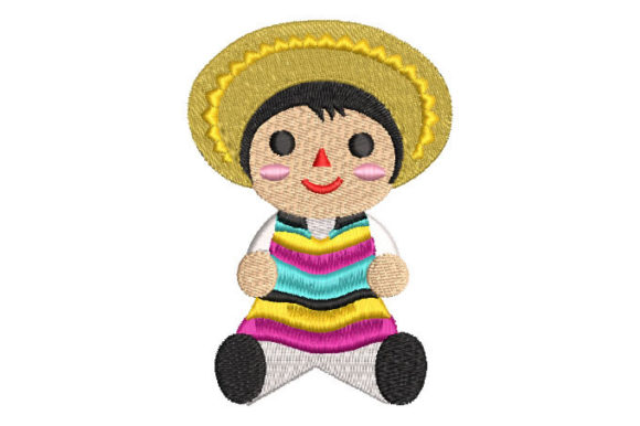 Reviewing the Child Doll with Hat Embroidery Design